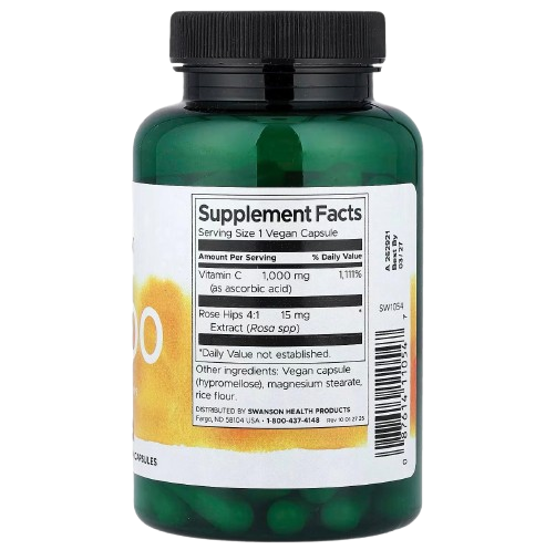 Swanson, C-1000, 90 cápsulas veganas