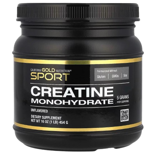 California Gold Nutrition, Sport, Monohidrato de creatina, Sin sabor, 454 g (1 lb)