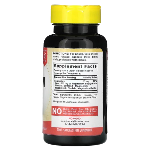 Sundance Vitamins, Alta absorción, Glicinato de magnesio, 665 mg.
